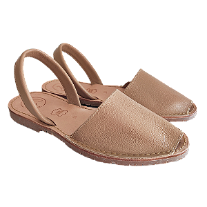 Avarca Amêndoa em couro legítimo