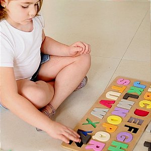 Jogo Puzzle Geométrico - Formas  Brinquedo Educativo Montessori