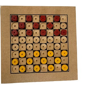Jogo de Damas Adaptado- Jogo em madeira  desafio e raciocínio lógico- jogo tabuleiro jogo para família, jogo de inclusão
