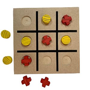 Jogo da Velha Adaptado- jogo em madeira jogo para família, jogo de inclusão