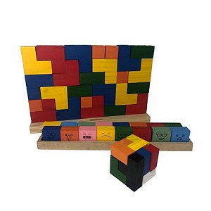 Kit Infantil - Tetris, Bandeirinhas e Cubo Colorido