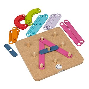 Jogo Letras, Números e Formas- alfabetização, letramento em madeira, brinquedo educativo