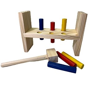 Bate Pinos Montessori - Brinquedo Montessori para Coordenação Motora