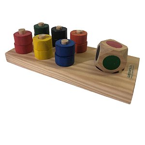 Jogo das Cores- montessori jogo para crianças, brinquedo em madeira, educativo