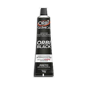 Cola Preta Silicone Selante Para Motor Orbiblack 70g