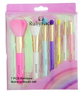 Kit de Pincel com7 Peças Rainbow Ruby Face