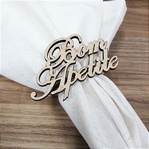 Argola Porta Guardanapo Aplique Bom Apetite
