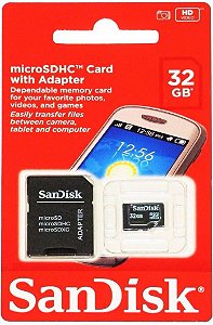 CARTÃO DE MEMÓRIA SANDISK | 32 GB