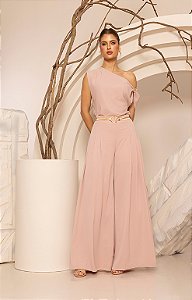 Conjunto Pantalona Blusa Detalhe Metal