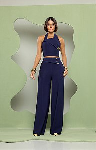 Conjunto Calça Blusa Liocel Detalhe Metal