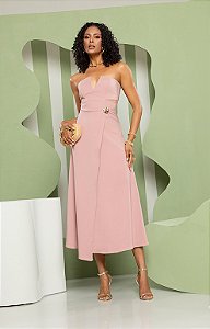 Vestido Alfaiataria Prada Evase Decote V
