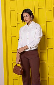 Camisa Marant com Bolsos e Botões