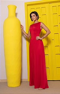 Vestido Longo Malha Jersey