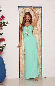 Vestido Longo Tomara que Caia Amine com Fivelas