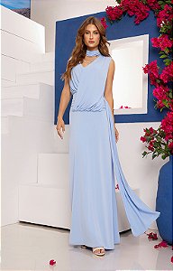 Vestido Longo Malha Ity Transpassado