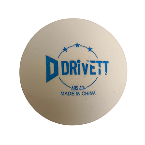 Combo 100 Bolas tênis de mesa 3 estrelas DriveTT Branca em ABS