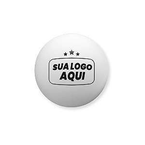 Bola personalizada para tênis de mesa 3 estrelas branca