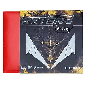 Borracha Loki RXTON 3 tênis de mesa Speed Spin Vermelha