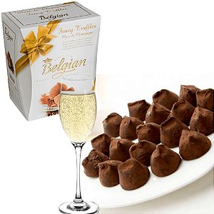 CHOCOLATE BELGIAN FANCY TRUFFLES CHAMPAGNE 15U