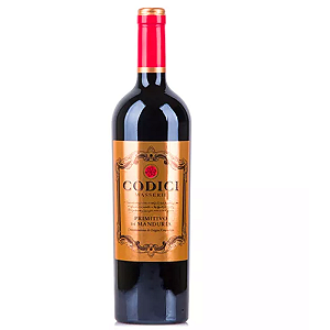 VINHO CODICI MASSERIE PRIMITIVO DI MANDURIA 750ML