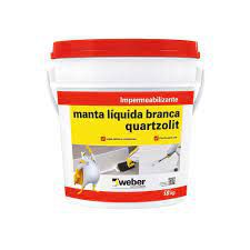 Manta Liquida Quartzolit Branca Balde 18kg