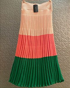 saia plissada tricolor