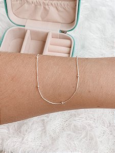 Choker de Prata Mini Bolinha