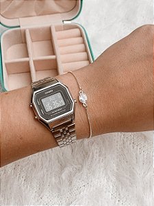 Pulseira de Prata Oval Cristal