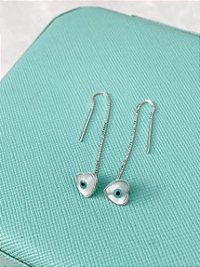 Brinco de Prata Ear Line Olho Grego