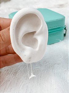 Brinco de Prata Ear Line Cauda de Sereia