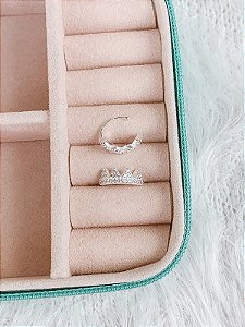 Piercing de Prata Fake Coroa Cravejada