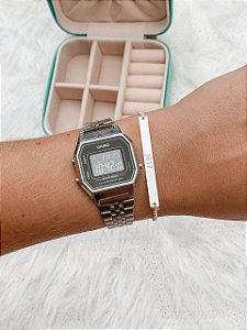 Pulseira de Prata Placa Personalizada