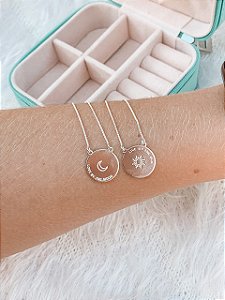 Escapulário de Prata Sun and Moon