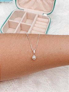 Gargantilha de Prata Pérola