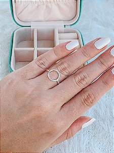 Anel de Prata Circulo