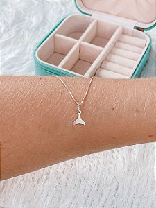 Gargantilha de Prata Mini Cauda de Sereia