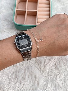 Pulseira de Prata Zircônia Triângulo