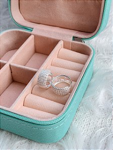 Argola de Prata Maxi Cravejada