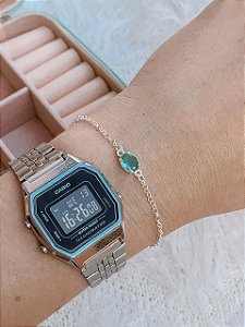 Pulseira de Prata Oval Turmalina