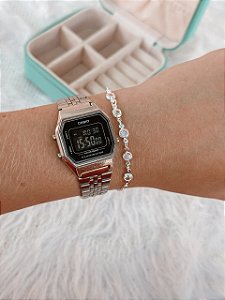 Pulseira de Prata Zircônia Redonda