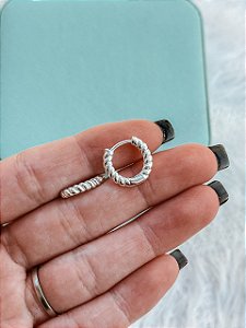 Argola de Prata Maxi Torcida G