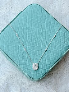 Gargantilha de Prata Oval Tiffany