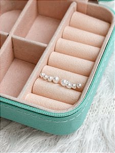 Brinco de Prata Ear Cuff Pérolas