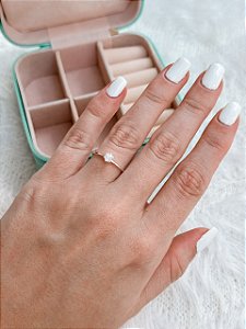 Anel de Prata Solitário Clássico