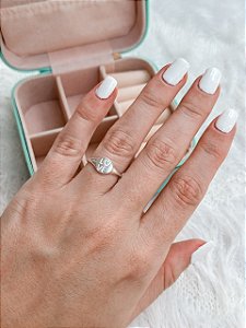 Anel de Prata Redondo Love