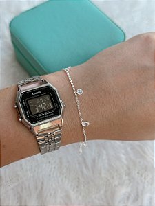 Pulseira de Prata Cristais