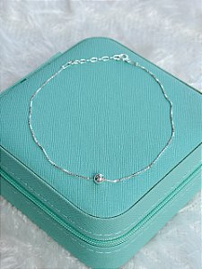 Tornozeleira de Prata Bola Lisa