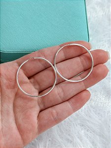 Argola de Prata Encaixe 3,5cm