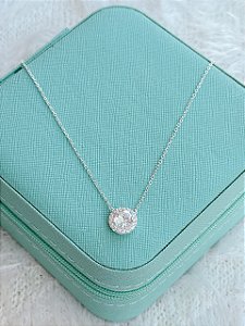 Gargantilha de Prata Redonda Cristal