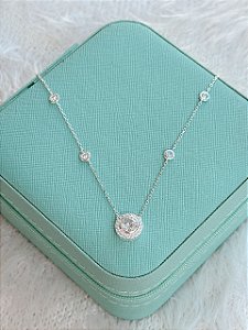 Gargantilha de Prata Redonda Tiffany